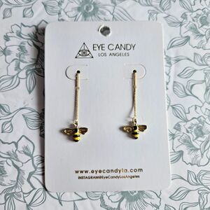 NWT Eye Candy Los Angeles Bee Drop Earrings
